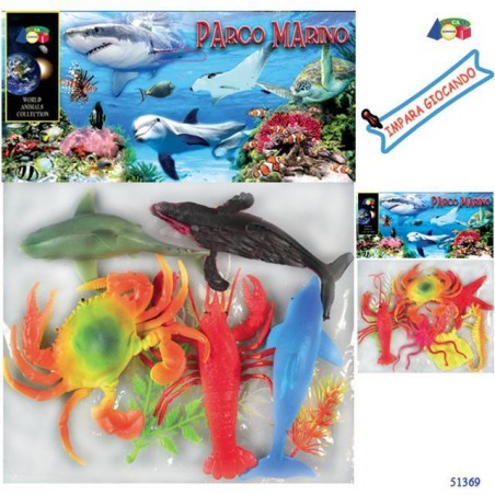 BUSTA PESCI PARCO MARINO ASS. EAN 8034094800354 INGROSSO BUSTE ANIMALI GIOCATTOLO