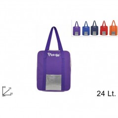 INGROSSO BORSA FRIGO 24LT C/2MANICI 5COL. 8034048267790 INGROSSO ARTICOLI ESTIVI BORSE FRIGO