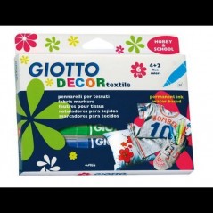 INGROSSO CARTOLERIA GIOTTO DECOR TEXTILE PZ.6 8000825495007 INGROSSO PENNARELLI MATITE COLORATE TEMPERE