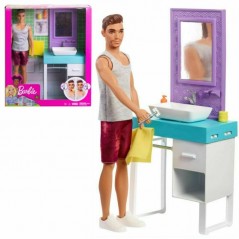 INGROSSO GIOCATTOLI KEN BARBA + TOELETTA 0887961706185 INGROSSO BAMBOLE E ACCESSORI BARBIE