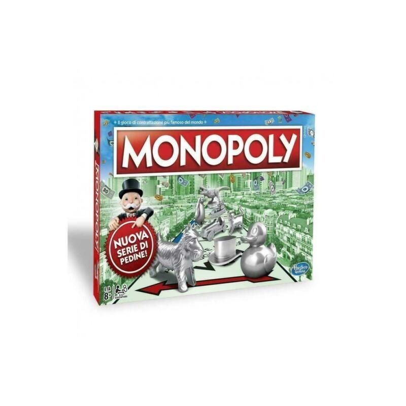 MONOPOLY RETTANGOLARE 2/6GIOCATORI +8A 400X267X50MM - HASBRO EAN 5010996113986 INGROSSO GIOCHI DI SOCIETA