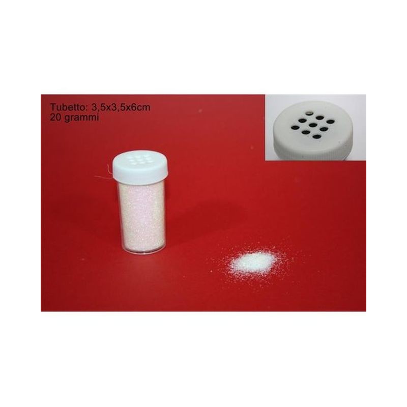 TUBETTO GLITTER GR20 BIANCO EAN 8033113211959 INGROSSO ARTICOLI DECORAZIONI NATALIZIE
