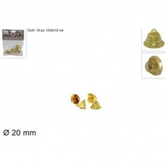 INGROSSO ARTICOLI NATALIZI CAMPANELLE 20 MM SET 10 PZ ORO LD-020G 8033113446108 INGROSSO DECORAZIONI NATALIZIE