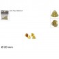 CAMPANELLE 20 MM SET 10 PZ ORO LD-020G EAN 8033113446108 INGROSSO ARTICOLI DECORAZIONI NATALIZIE