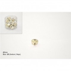 INGROSSO ARTICOLI NATALIZI CAMPANELLINI 2CM SET 14PZ IN BOX PVC 8033113502651 INGROSSO DECORAZIONI NATALIZIE