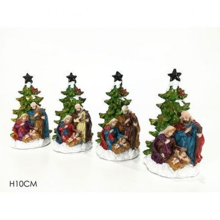 SET NATIVITA C/ALBERO H10CM 4ASS EAN 8015361954246 INGROSSO PERSONAGGI PER IL PRESEPE E ANIMALI