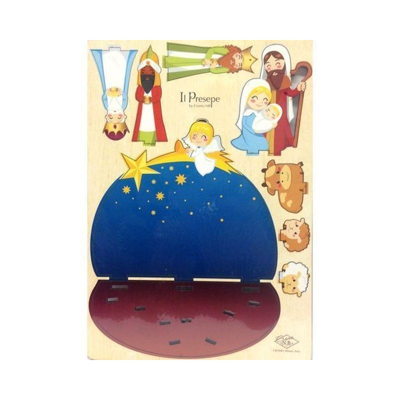PRESEPI IN LEGNO DA COSTRUIRE EAN 8001608752447 INGROSSO OGGETTISTICA NATALIZIA