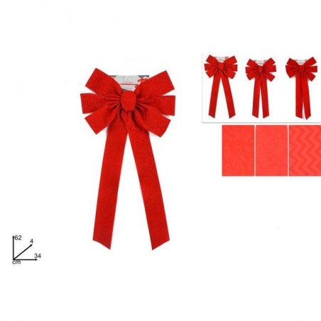 FIOCCO 68X34CM TIPO VELLUTO ROSSO EAN 8033113908996 INGROSSO NASTRI NATALIZI PER ADDOBBO
