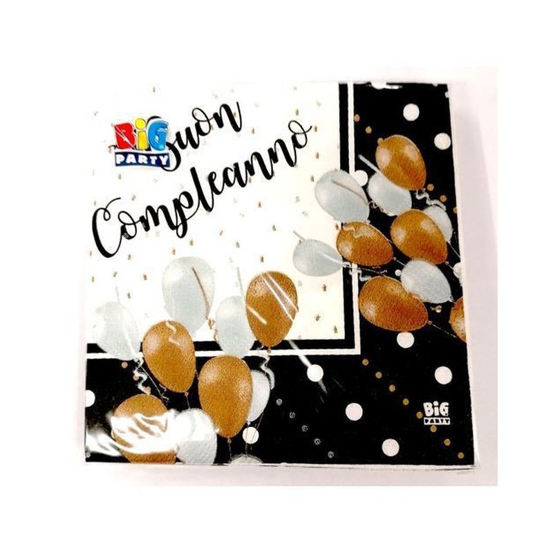 TOVAGLIOLI 25X25CM 20PZ BUON COMPL. PRES EAN 8020834622492 INGROSSO TOVAGLIOLI PER PARTY