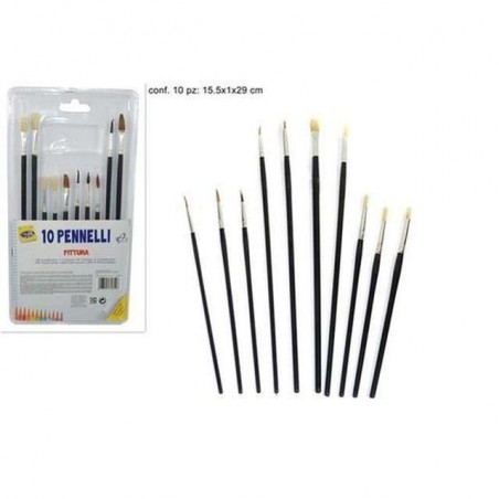 PENNELLI PITTURA BLISTER 10 PZ EAN 8027501716126 INGROSSO PENNELLI