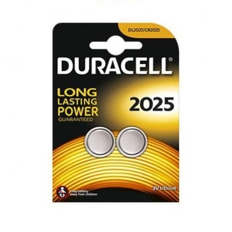 DURACELL PILE CR2025 3V PZ.2 IN BLISTER EAN 5000394203907 INGROSSO PILE A BOTTONE