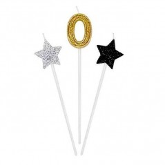 INGROSSO FESTA E PARTY CANDELINE N.0 PZ.3 CM.16 PICKS PRESTIGE 8020834741605 INGROSSO ARTICOLI PER FESTE