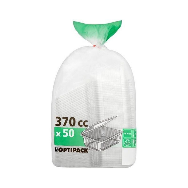 OPTIPACK 370D PET PZ.100 EAN 3342690029570 INGROSSO VASCHETTE DI ALLUMNIO E BOBINE PER ALIMENTI