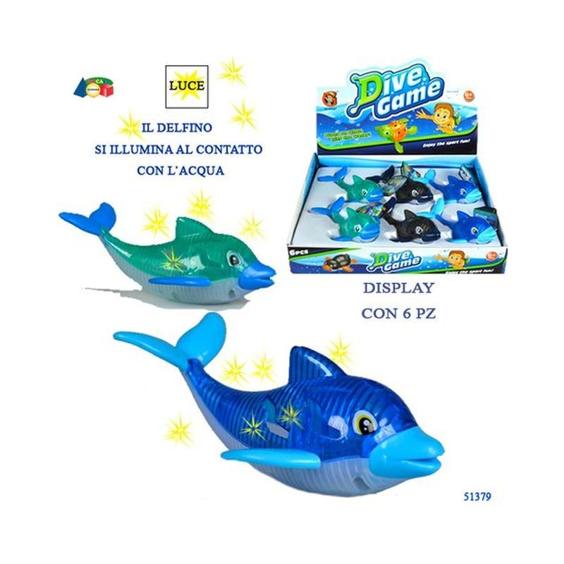 DELFINO C/LUCE A CONTATTO C/AQUA EAN 8034094805069 INGROSSO GIOCHI DA EDICOLA