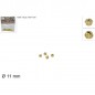 CAMPANELLINO 11 MM SET 12 PZ. ORO LD-001 EAN 8033113446214 INGROSSO ARTICOLI DECORAZIONI NATALIZIE
