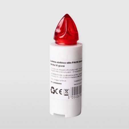 LUMINO STILO PACIS BIANCO 50 GG ELETTR. EAN 8000061060403 INGROSSO LUMINI E CERI