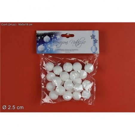 PALLINE POLISTIROLO 2,5CM 24PZ EAN 8033113770081 INGROSSO ARTICOLI DECORAZIONI NATALIZIE