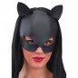 MASCHERA GATTA NERA IN ECOPELLE CON CAV EAN 8004761008925 INGROSSO MASCHERE DI CARNEVALE