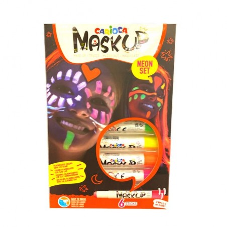 CARIOCA MASK UP NEON SCAT. 6PZ EAN 8003511431563 INGROSSO TRUCCHI IN SCATOLA PER BIMBE