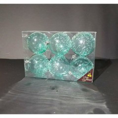 INGROSSO ARTICOLI NATALIZI SET 6 PALLE 8CM TIFFANY 8055329026592 INGROSSO ADDOBBI ALBERO NATALE PALLINE DI NATALE E PUNTALI