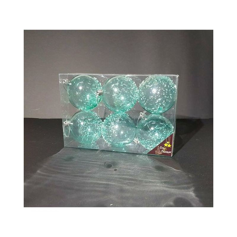 SET 6 PALLE 8CM TIFFANY EAN 8055329026592 INGROSSO PALLINE DI NATALE E PUNTALI