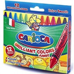 INGROSSO CARTOLERIA CARIOCA PASTELLI CERA JUMBO SCATOLA 12PZ 8003511423698 INGROSSO PENNARELLI MATITE COLORATE TEMPERE