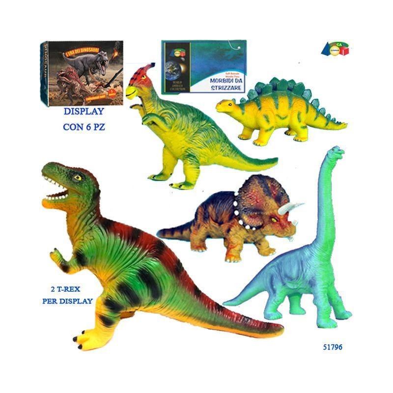 DINOSAURO MORBIDO ASS EAN 8057438021277 INGROSSO ANIMALI GIOCATTOLO