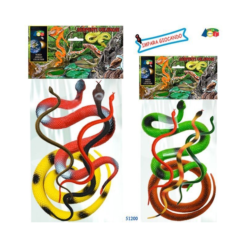 BUSTA SERPENTI VELENOSI ASS. EAN 8034094800101 INGROSSO BUSTE ANIMALI GIOCATTOLO