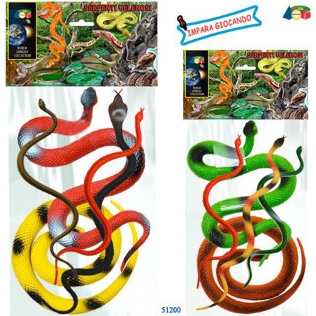 BUSTA SERPENTI VELENOSI ASS. EAN 8034094800101 INGROSSO BUSTE ANIMALI GIOCATTOLO