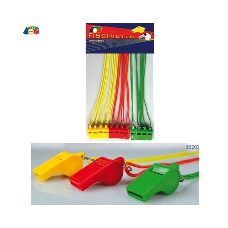 FISCHIETTO PLASTICA CON COLLANA EAN 8034094801825 INGROSSO GIOCHI DA EDICOLA