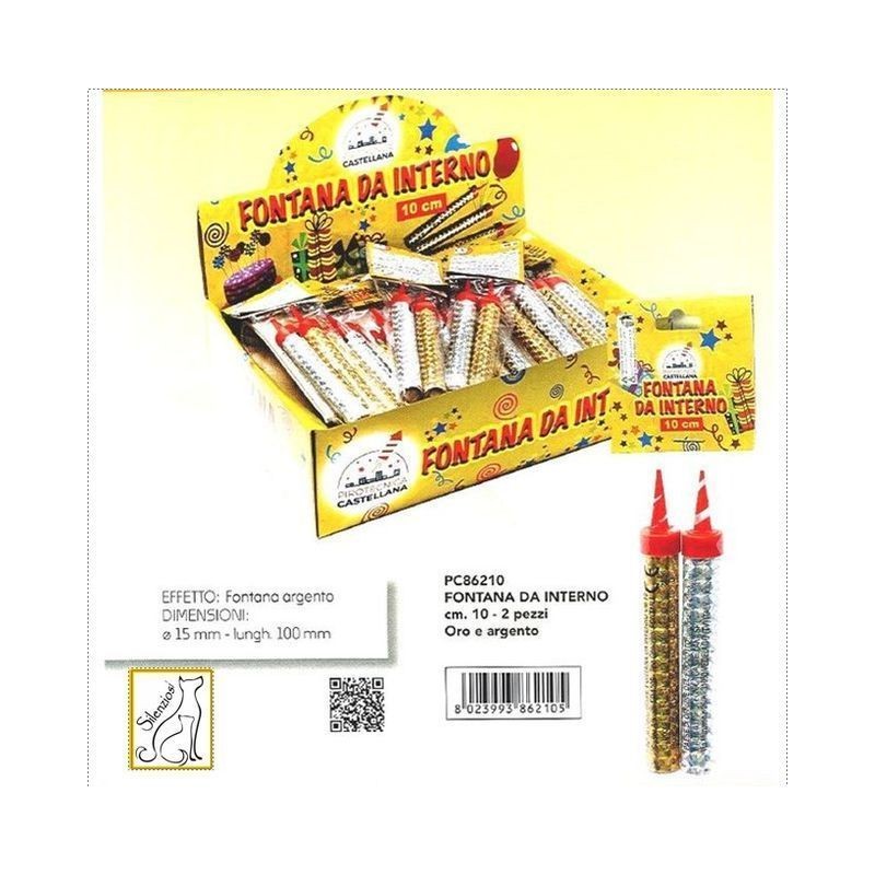 FONTANA DA INTER ORO/AR 10CM 2PZC.20/240 EAN 8023993862105 INGROSSO FONTANE ECONOMICHE FUOCHI D'ARTIFICIO