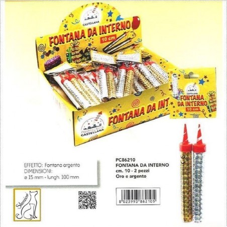 FONTANA DA INTER ORO/AR 10CM 2PZC.20/240 EAN 8023993862105 INGROSSO FONTANE ECONOMICHE FUOCHI D'ARTIFICIO