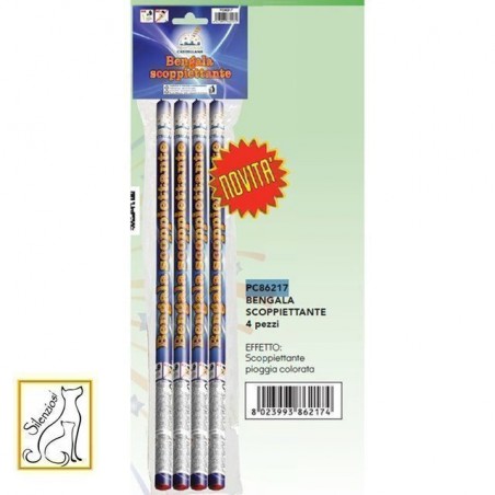 INGROSSO FUOCHI D'ARTIFICIO BENGALA SCOPPIETTANTE 4 PZ 8023993862174 INGROSSO FUOCHI PER FESTE BENGALA