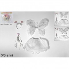 INGROSSO CARNEVALE VESTITO FARFALLA BIANCO 2 ASS C/ACCESS 8033113846342 INGROSSO ARTICOLI CARNEVALE SET E ACCESSORI TRAVESTIMENT