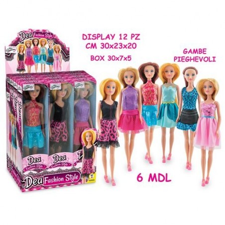 DEA - BAMBOLA FASHION OUTFIT 6 MDL EAN 8017967640851 INGROSSO BAMBOLE ECONOMICHE