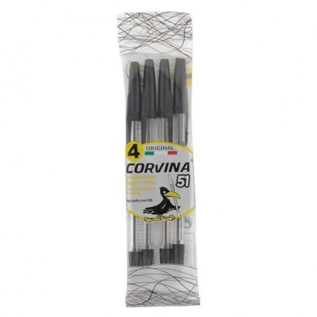 CORVINA 51 CLASSIC 4PZ PENNE SF. NERO EAN 8003511462260 INGROSSO PENNE PER LA SCUOLA