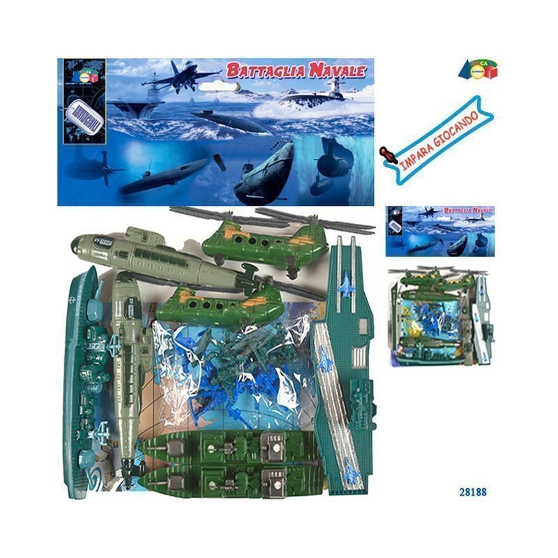 BUSTA BATTAGLIA NAVALE C/AERE/ELIC. ASS. +3ANNI 25X36CM EAN 8057438024797 INGROSSO BUSTE SOLDATINI