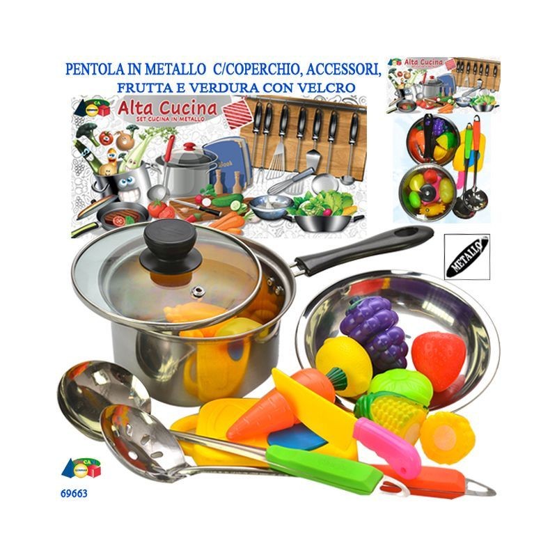BUSTA PENTOLA MET C/ COPERCH/CIBO VELCRO EAN 8034094808916 INGROSSO GIOCHI DA EDICOLA