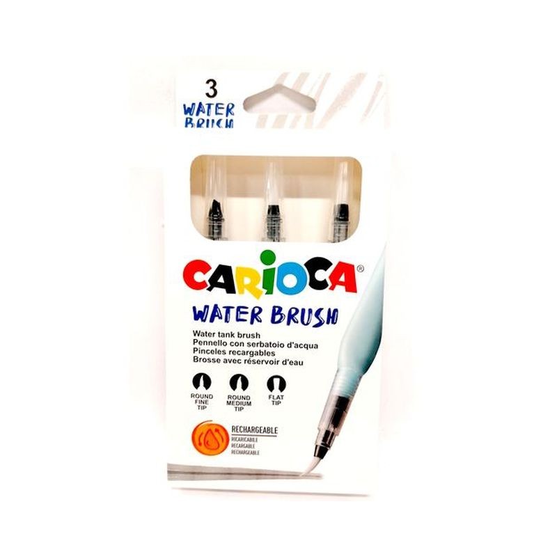 CARIOCA REFILLABLE BRUSH BLISTER 3 PZ. EAN 8003511431709 INGROSSO PENNARELLI