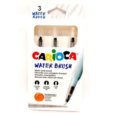 INGROSSO CARTOLERIA CARIOCA REFILLABLE BRUSH BLISTER 3 PZ. 8003511431709 INGROSSO PENNARELLI MATITE COLORATE TEMPERE