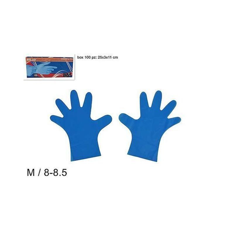 GUANTI MONOUSO TPE BOX 100PZ MIS.M BLU EAN 8034048575697 INGROSSO PRODOTTI PER LA SALUTE