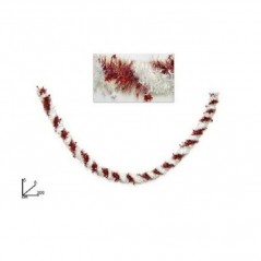 INGROSSO ARTICOLI NATALIZI FILO ADDOBBO BICOLORE C/STELLINE 6CMX2MT ROSSO/BIANCO 8033113631146 INGROSSO ADDOBBI ALBERO NATALE