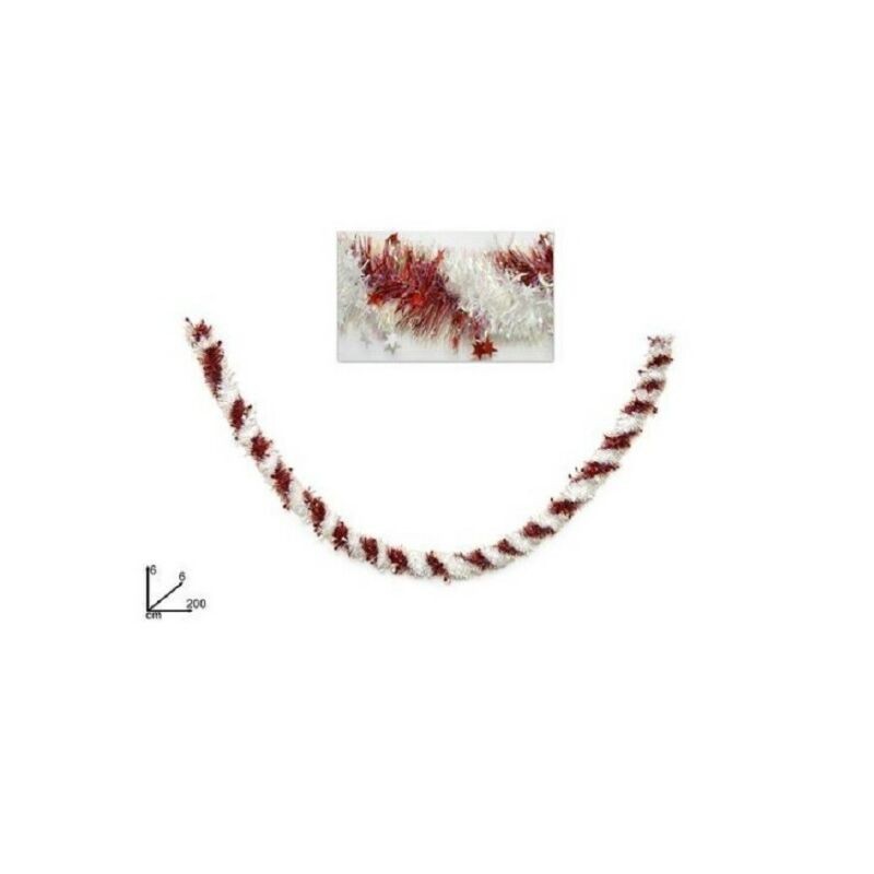 FILO ADDOBBO BICOLORE C/STELLINE 6CMX2MT EAN 8033113631146 INGROSSO GHIRLANDE NATALIZIE