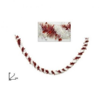 FILO ADDOBBO BICOLORE C/STELLINE 6CMX2MT EAN 8033113631146 INGROSSO GHIRLANDE NATALIZIE