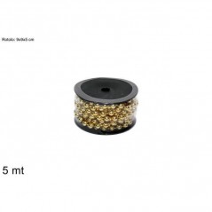 INGROSSO ARTICOLI NATALIZI ROTOLO CATENELLE PERLE ORO 5MT 8027501277443 INGROSSO ADDOBBI ALBERO NATALE