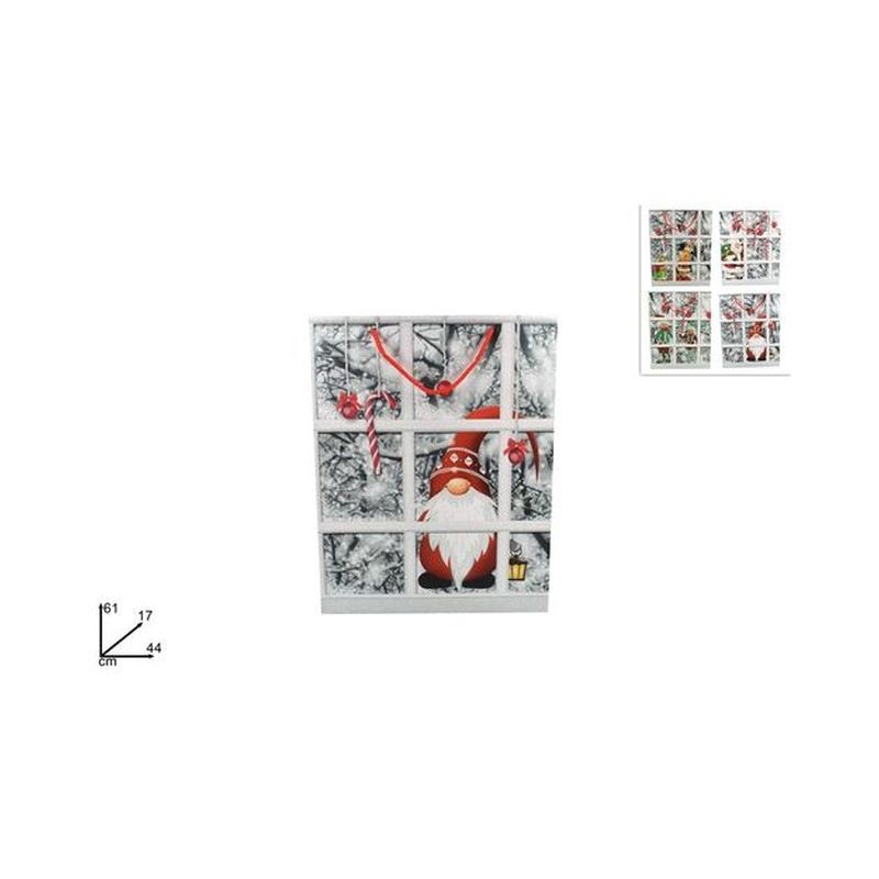 BUSTA REGALO FINESTRA C/PAESAGGIO INNEV EAN 8053482064970 INGROSSO SACCHETTI E SHOPPER NATALIZI