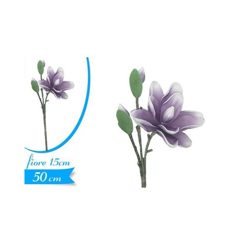 RAMO MAGNOLIA LILLA EAN 8055329245511 INGROSSO FIORI FINTI D'ARREDO