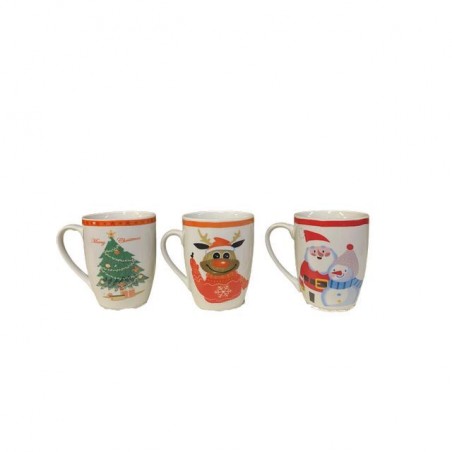 INGROSSO ARTICOLI NATALIZI TAZZONE MUG 360ML DECORO NATALIZIO 4ASS 8053482209548 INGROSSO ACCESSORI NATALIZI PER LA TAVOLA