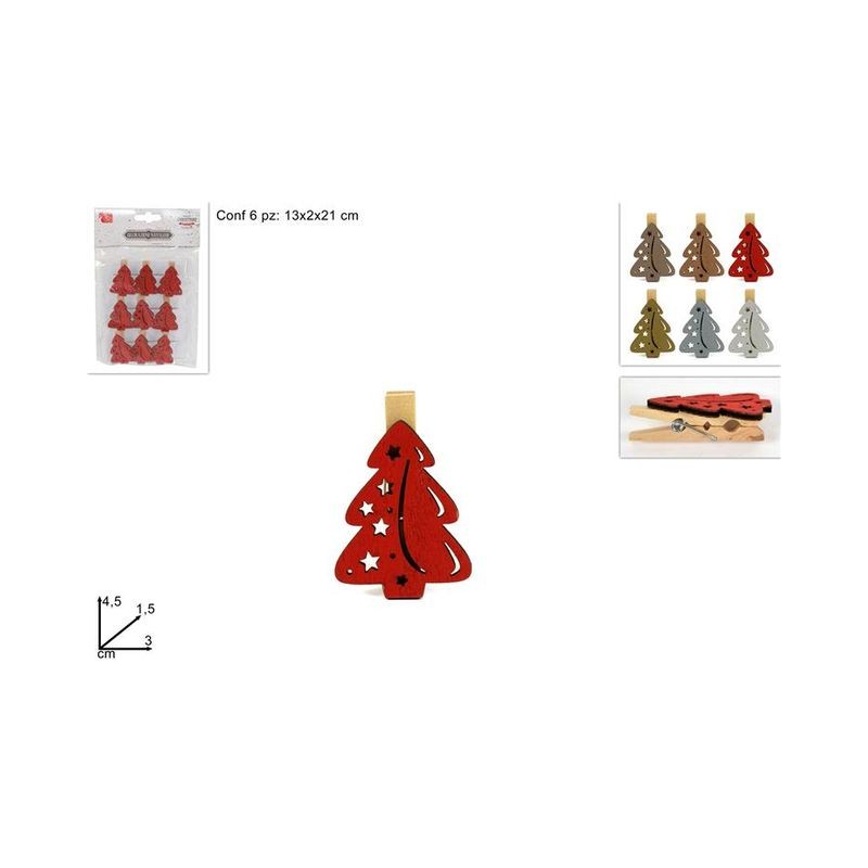 MOLLETTINE SEGNAPOSTO ALBERO NATALE 9PZ EAN 8053482056593 INGROSSO CUCINA NATALIZIA