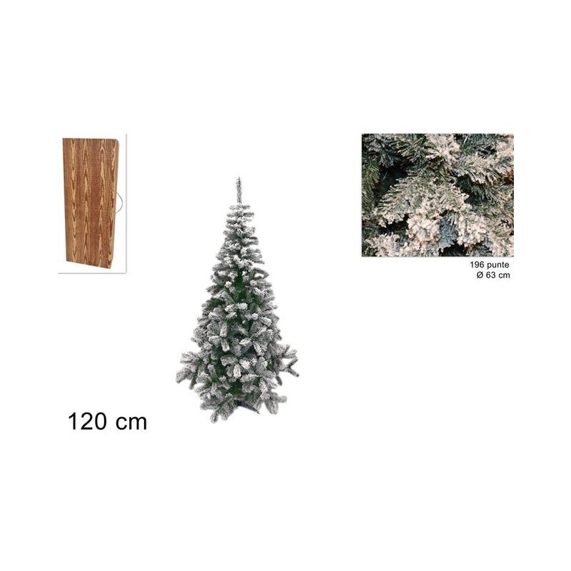 ALBERO LAPPONIA INNEVATO 120CM 196PUNTE EAN 8033113427558 INGROSSO ALBERI DI NATALE